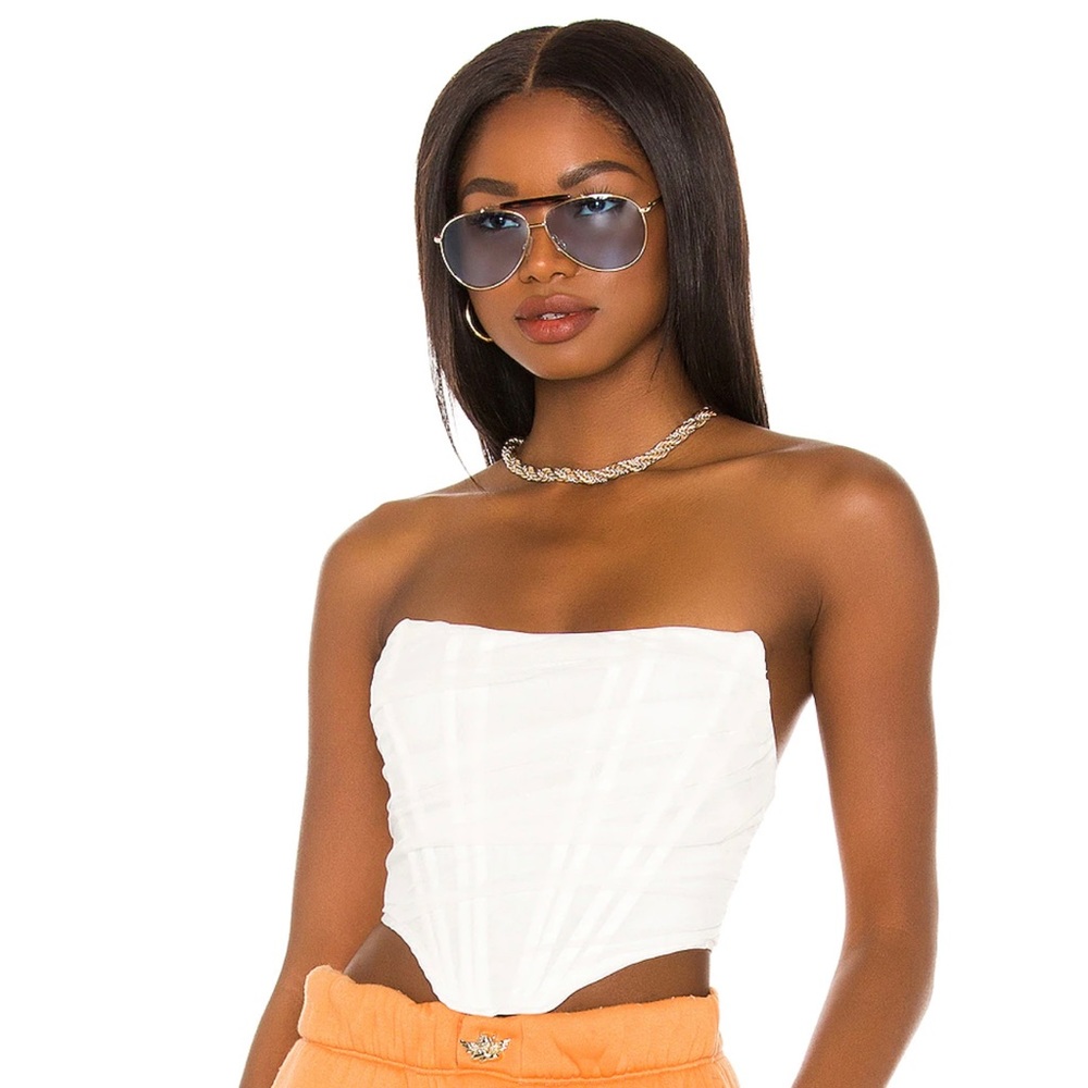 Revolve Superdown Savannah Corset Top in White